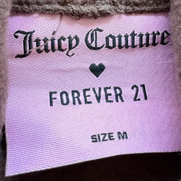 Juicy Couture Medium Brown Hoodie With Rhinestones & Embroidered LOGO - Picture 6 of 8